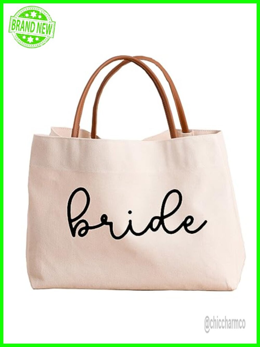 Canvas Bride Tote Bag Bridal Shower Bachelorette Party Gift